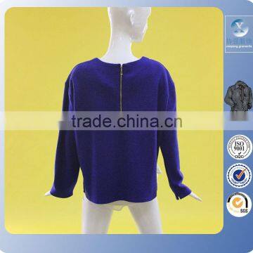 Blue Back Zip Wool Coat/tan Wool Coat/handmade Wool Coat