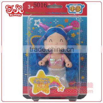 Fashion 9cm mini plastic mini girl doll