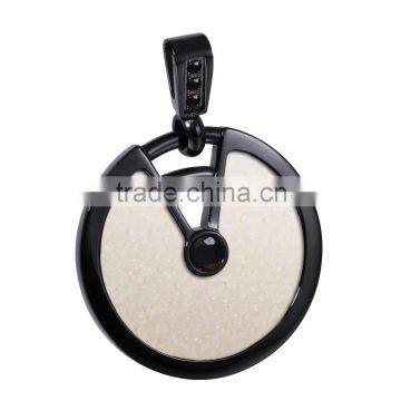 Genuine Stingray Leather and Stainless Steel Hidden Camera Pendant Fancy Pendant Designs for Girls, Big Stone Pendant Design photo-5