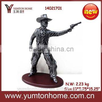 Resin cowboy statue resin figurine home decor