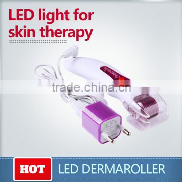 Vibrating microneedle eye derma roller with led therapy