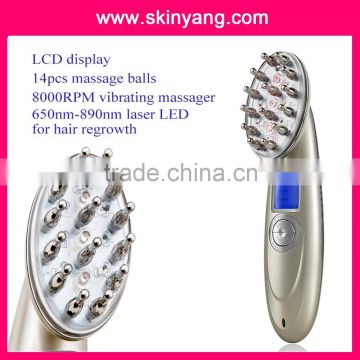 new Hair Regrowth Laser Comb 14PCS LED Infrared Laser Hair Massager Daily Hair Care Tools For Men Women