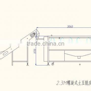 LXTP-5000 Large Type Screw Vegetable Waher and Peeler /multifunctional Root Vegetable Washing and Peeling Machine photo-6
