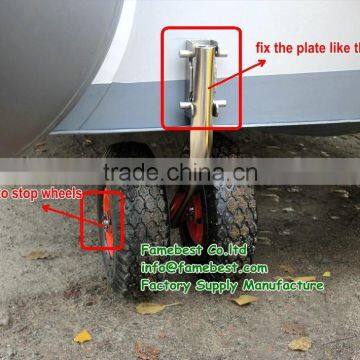 Launching Wheels Set QUICK RELEASE STAINLESS STEEL for Inflatable aluminum boat