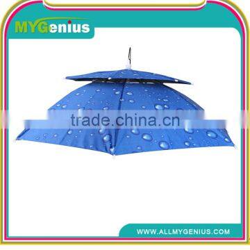 2017 New Double Windproof Umbrella Hat Fishing Umbrella Sun Umbrella New Stlyle photo-2