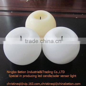 Round Ball Shaped Flamleless Candles Yellower Flicking Wax Candle