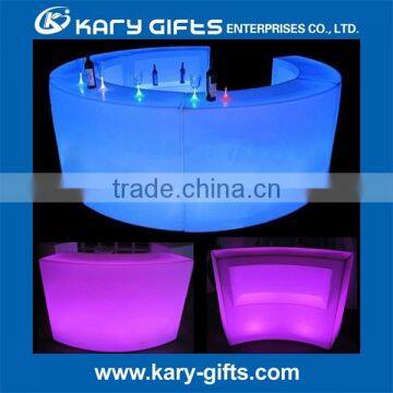 2017 Modern PE Plastic Bar Table Set High Bar Cocktail Table White Plastic LED Furniture Led Bar Table photo-2