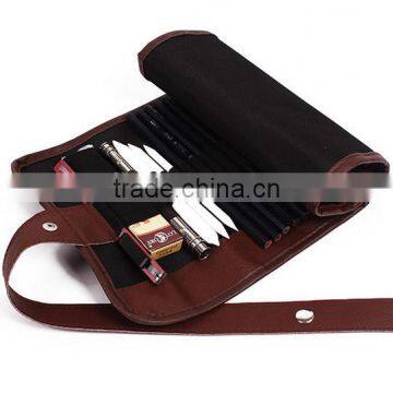 Factory Wholesale Roll Up 48 Slots Pencil Pouch Canvas Pencil Case photo-3