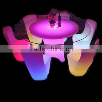 plastic battery power night club lighting illuminated led table/ led commercial hot pot table