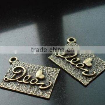 custom engraved metal jewelry tag, personalized logo jewelry label