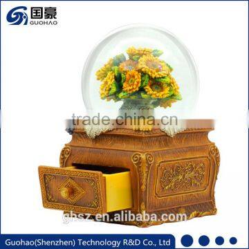 Unique Jewelry box Sunflower Wedding snowglobes