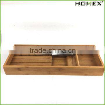 Bamboo knife tray for drawer Homex BSCI/Factory