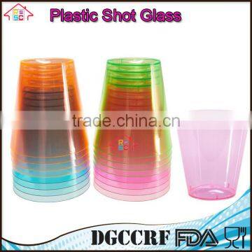 NBRSC Hard Plastic Shot Glasses Cup, 2oz. Shooter Tumblers Party Cups in Neon Colors photo-3