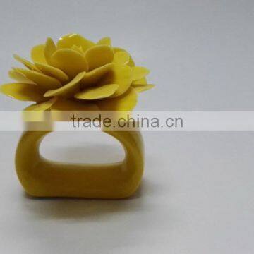 ceramic flower porcelain flower napkin rings for tableware