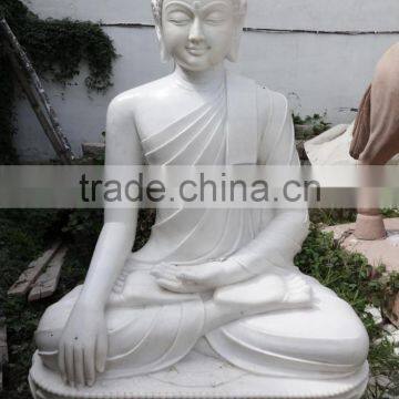 2015 High Quality Home Decor White Marble Tall Buddha Statue photo-3