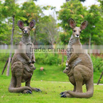 China Supplier Wholesale Fiberglass Kangaroo Animal Resin Sculptures photo-4