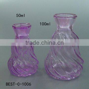 Hot Selling Wholesale 50ml 100ml Empty Pink Decorative Glass Bottle Reed Diffuser Stopper Cosmetic Packaging Free Sample photo-5