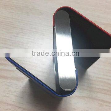 Double Sides pu Leather&Metal Personalized Leather Business Card Holder Portable Business Card Holder photo-3