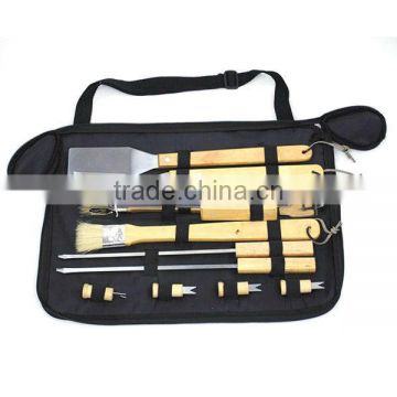 BQ-0032 10 pcs BBQ tools in portable bbq bag