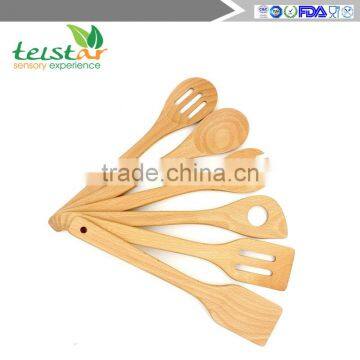 Solid Wood Cooking Spoons and Spatulas Non Stick Wooden Spoon Set Cooking Utensil Set photo-3
