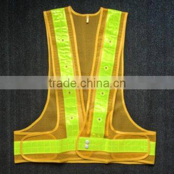 Reflective Led Lighted Flashing Police Safety Vest With Velcro EN471 High Visibility photo-5