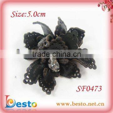 2013 Popular New Style Handmade Plastic Flower With Rhinestones for Shoes Accessory