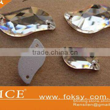 15*30mm S shape cyrstal sew on stone for Dance clothing-FOKSY