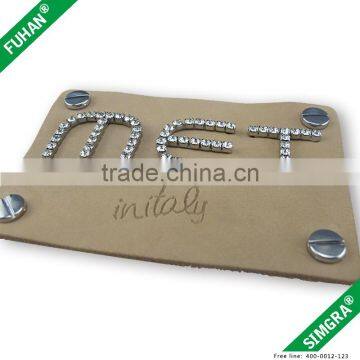 Supply Old Fashion Leather Label With Embossed Logo photo-5