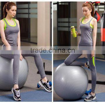 2016 Summer Nylon Blend Spandex Yoga Active Fitness Wear Set for Women, Sexy Sport Clothing Set