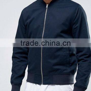 2017 Xinlan Manufacturer High Quality New Design Durable 100% Cotton Canvas Navy Rib Cuffs Running Casual Men Jumper Jacket photo-3