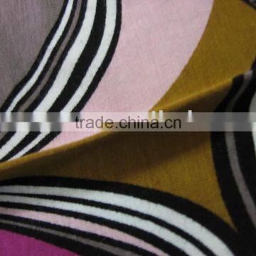 95% Rayon 5% spandex jersey printed fabric