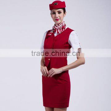Vest Anf Skirt Set Airline Hostess Uniform photo-2