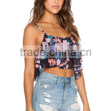 Sexy Tank Top Women Short Mini Cheerleading Crop Tops photo-2