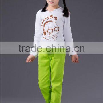 2014 latest Children kids Korea colorful slacks Cotton Pants Girl Trousers