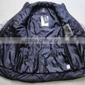 Women Polyester Printing Stand Collar Padding Parka photo-3