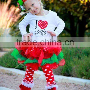 Lovely Girls Christmas Wear TuTu Dresses Red Pettiskirts Tulle Dress photo-6