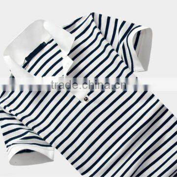 Promotional High Quality 2016 Fashional 100% Cotton Striped Polo Shirt for Men photo-3