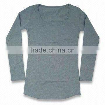 Men's Long Sleeves T-shirt, Made of 100% Cotton, Available in Single Color