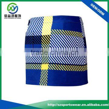 Custom Brand Quality Contrast Color Quick Dry Ladies Sports Skirt, Golf Short Skirt