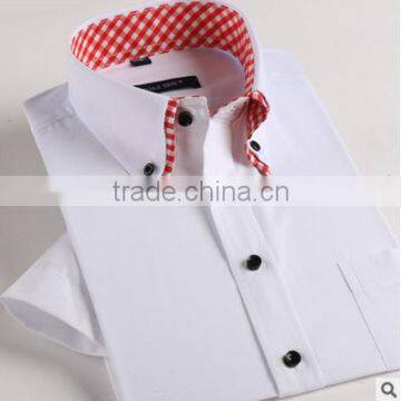 Latest shirt designs for men button down double collar classical slim fit casual men's clothing