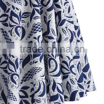 2016 Guangzhou Shandao Manufacturer High Quality Women Summer Ruffle A Line Vintage Printed Satin Pictures Fashionable Skirts photo-3