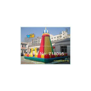 8*8*8m PVC Rocket Inflatable Climbing Wall for Lovers