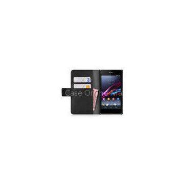 Leather Sony Xperia U Phone Case With 2 Card Holders Cases OEM