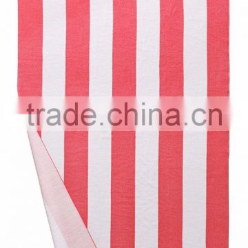 Microfiber Cabana Striped print Pink and White Beach Towel