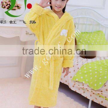 100% cotton terry cloth hooded child children robe, kids bathrobe