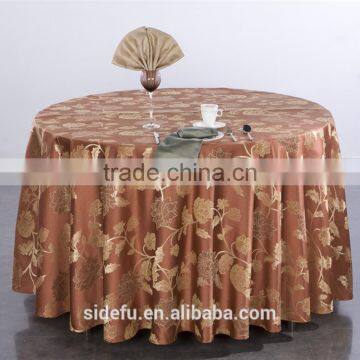 Custom Modern Design Table Linen Hotel Jacquard Round Table Cloth