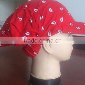 Fashion cotton printed custom pirate Elastic bandana cap