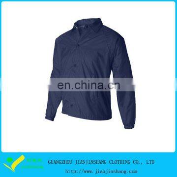 Fashion Navy Blue 100% Nylon Durable Buttoned Professional Sports Jackets