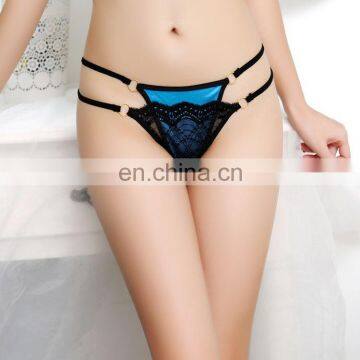 Factory Price Sexy Open Crotch Thong Panties Mature Women Lace G-String Underwear photo-4