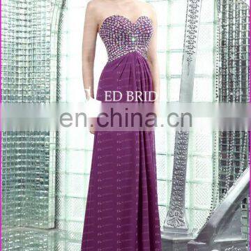 CE430 Attractive China Factory Sweetheart A-Line Beaded Bridesmaid Dress Royal Purple photo-4